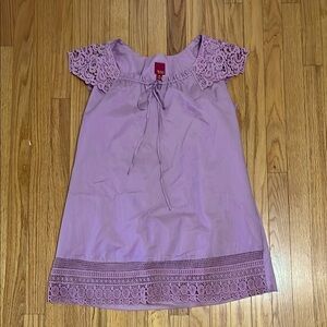 Purple Lace Sleeve Dress